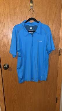 Columbia Men's Omni-Freeze Zero Freeze Degree Half-Zip Short Sleeve Knit Polo Sh